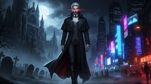 Vampiro tra storia folklore e reinterpretazioni moderne (Castello gotico e skyline)