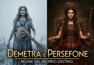Rilievo greco antico di Demetra e Persefone con un iniziato o Trittolemo, rappresentante i Misteri Eleusini.