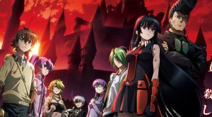 Tatsumi con l'armatura Incursio e Akame con la spada Murasame in una posa da battaglia.