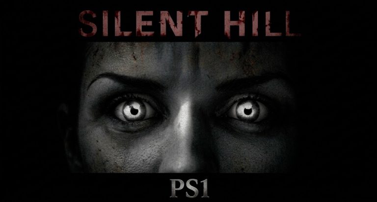 Silent Hill 1 per PS1: copertina dell'articolo con volto inquietante e logo originale